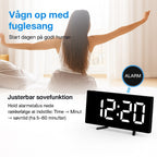 Navando Digitale Wekker met Gebogen LED-Display