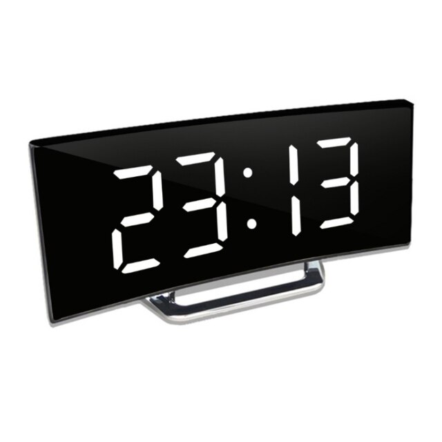 Navando Digitale Wekker met Gebogen LED-Display