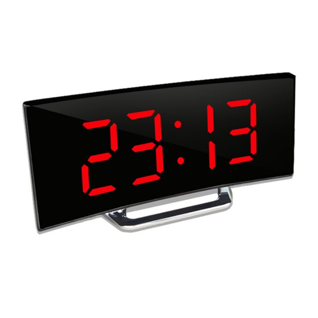 Navando Digitale Wekker met Gebogen LED-Display