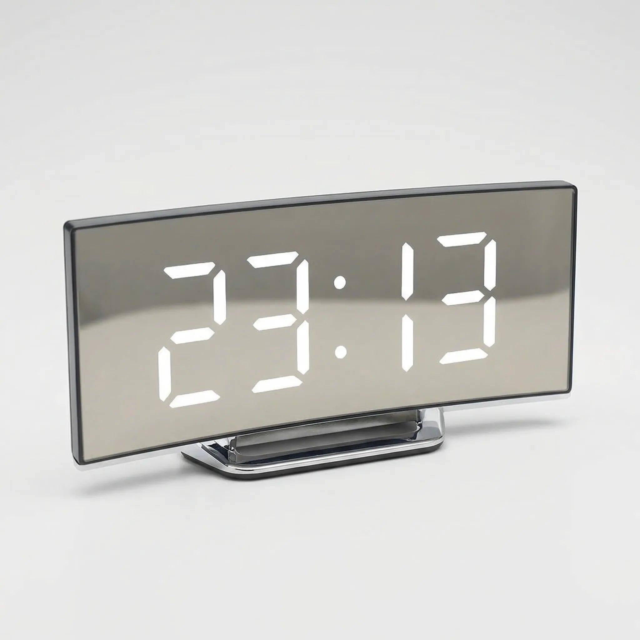 Navando Digitale Wekker met Gebogen LED-Display