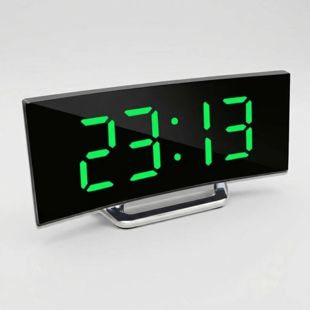 Navando Digitale Wekker met Gebogen LED-Display