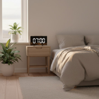 Navando Digitale Wekker met Gebogen LED-Display