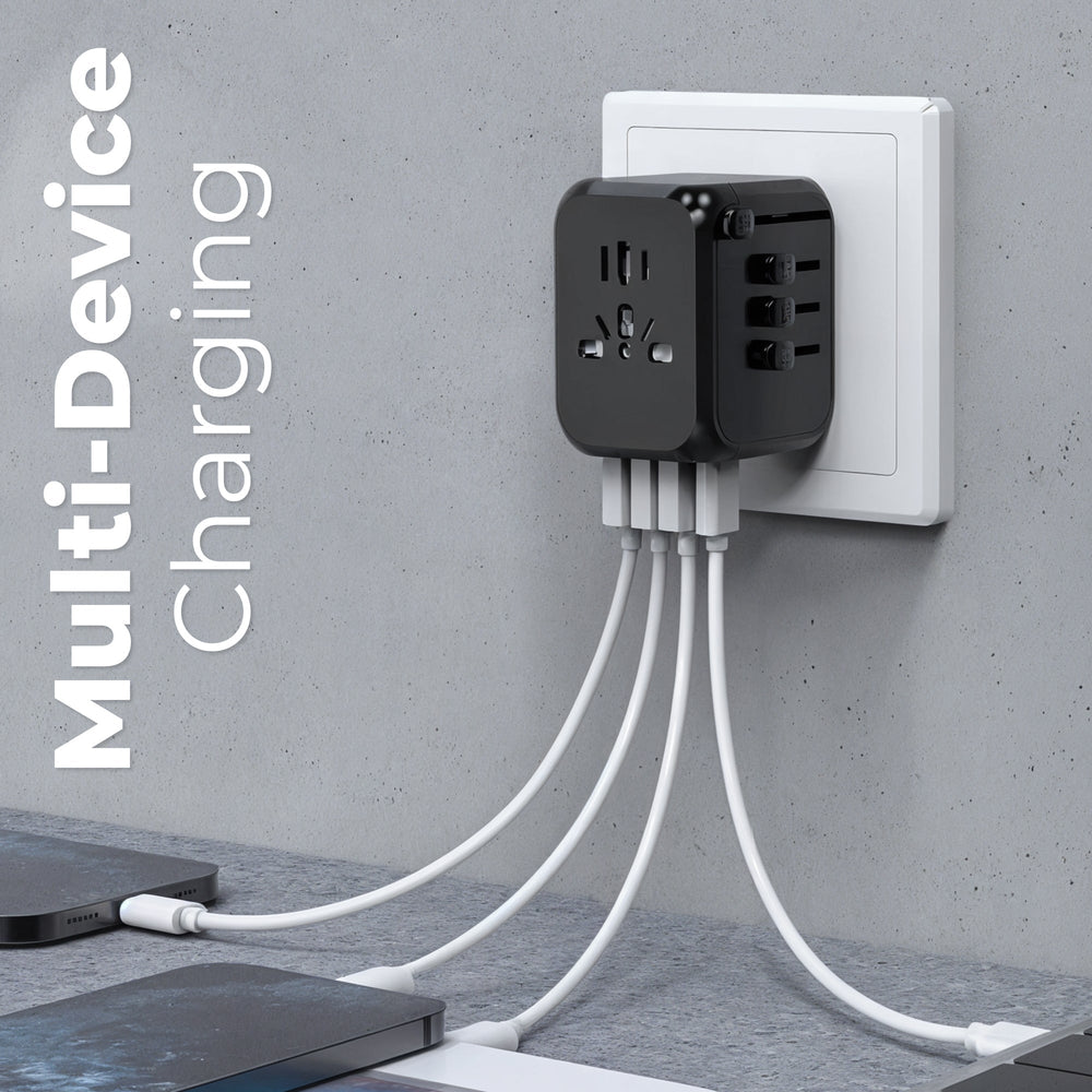 Navando Universele Reisadapter met 4 USB en USB-C