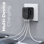 Navando Universele Reisadapter met 4 USB en USB-C
