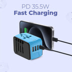 Navando Universele Reisadapter met 4 USB en USB-C