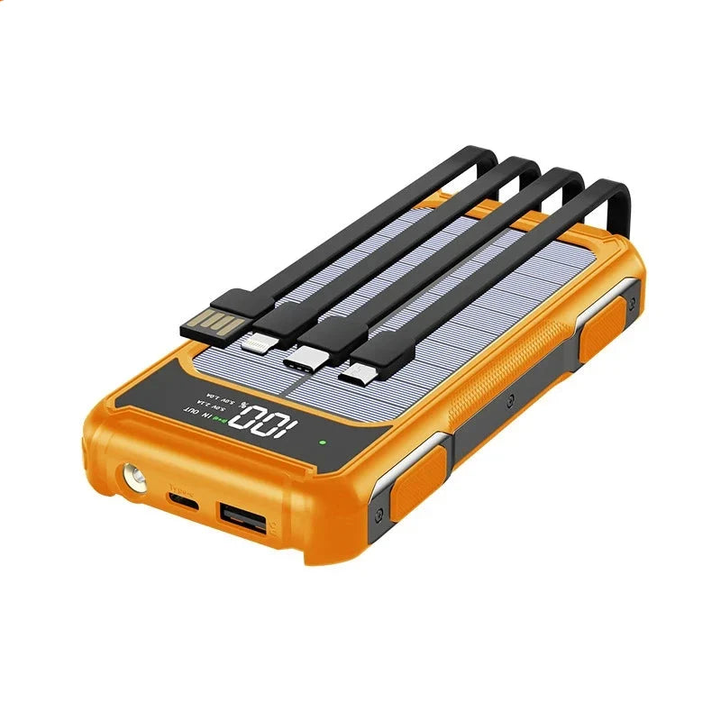 Solar Powerbank met Digitaal Display en Zaklamp 200000mAh