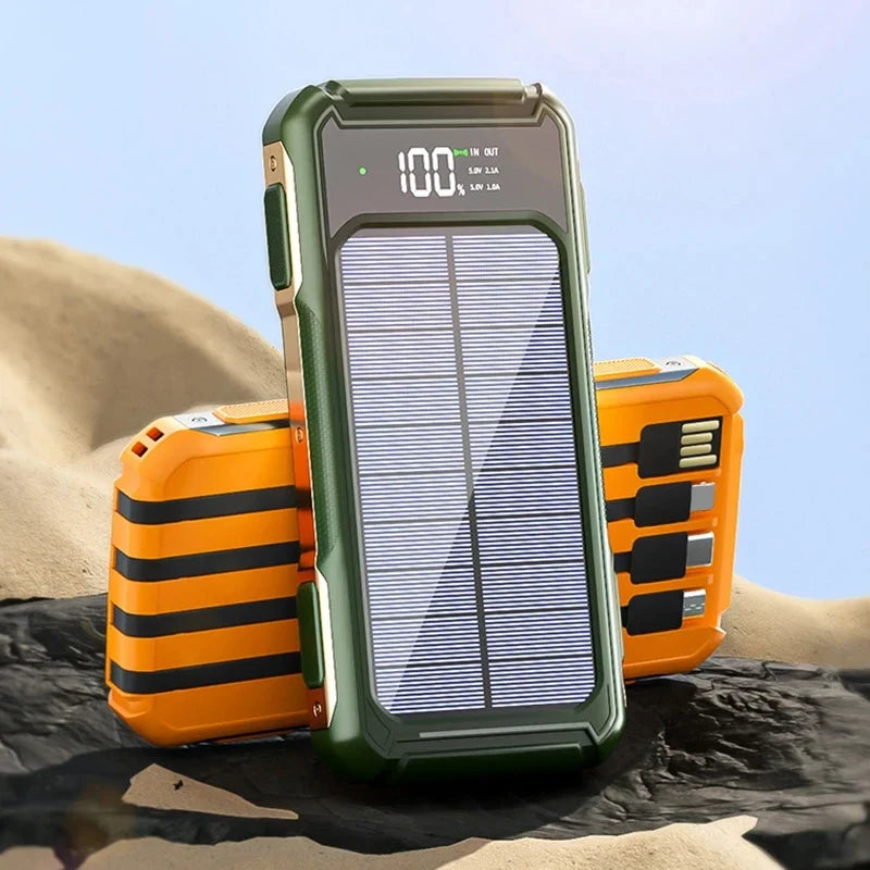 Solar Powerbank met Digitaal Display en Zaklamp 200000mAh